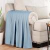 Superior Metro All-Season Cotton Blanket, Woven Blanket for Couch, Bed, Bedding, Farmhouse, Home Essentials, Cute and Cozy Bohemian Blankets, Herringbone Weave, Throw Size, Light Blue(Light Blue)