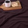 Superior Metro All-Season Cotton Blanket, Woven Blanket for Couch, Bed, Bedding, Farmhouse, Home Essentials, Cute and Cozy Bohemian Blankets, Herringbone Weave, Throw Size, Light Blue(Plum)
