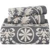 Superior Oversized Premium Bedspread Set Bohemian Style Jacquard-Weave Textured Medallion, Cotton-Polyester Blend with Matching Pillow Shams – Twin, Denim Blue