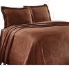 Superior 100% Cotton Geometric Fret 2-Piece Scalloped Bedspread Set, Twin, Peacock Blue(Cappuccino)