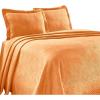 Superior 100% Cotton Geometric Fret 2-Piece Scalloped Bedspread Set, Twin, Peacock Blue(Salmon)