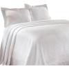 Superior 100% Cotton Geometric Fret 2-Piece Scalloped Bedspread Set, Twin, Peacock Blue(White)