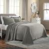 Superior 2 Piece Celtic Circles Cotton Bedspread Set, Decorative Bed Spread, Home Bed Decor, 1 Pillow Sham, Medium Weight Blanket, Matelasse Coverlet Bedding, Wedding Ring Design, Twin, Cappuccino(Charcoal – Z)