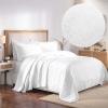 Superior Cotton 2-Piece Bedspread Set, 1 Medium Weight Bedspread, 1 Pillow Sham, Home Bed Decor, Warm Bedding, Matelasse Woven Oversized Blanket, Geometric Circles, Serenity Collection, Twin, White(White 03)
