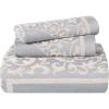 Superior Cotton Blend Bedspread Set, Includes Oversized Bedspread and 2 Matching Pillow Shams, Light Weight Blanket, Bedding Decor, Jacquard Vintage Floral Mandala, Lyron Collection – Twin, Berry Red(Slate Blue)