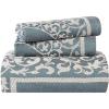 Superior Cotton Blend Bedspread Set, Includes Oversized Bedspread and 2 Matching Pillow Shams, Light Weight Blanket, Bedding Decor, Jacquard Vintage Floral Mandala, Lyron Collection – Twin, Berry Red(Cerulean Blue)