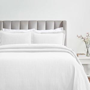 Superior Cotton 2-Piece Bedspread Set, Home Bed Decor, Warm Bedding, 1 Oversized Bedspread, 1 Pillow Sham, Medium Weight Blanket, Medallion Scroll, Matelasse Woven, Victory Collection, Twin, Teal(White 02)