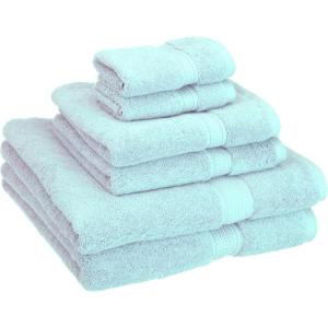 Superior Egyptian Cotton Solid Towel Set, 6PC, Midnight Blue(Glacier)