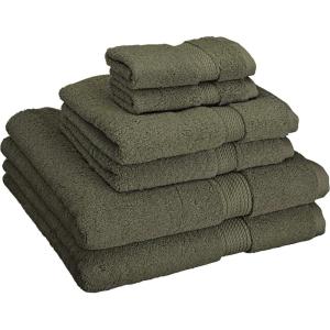 Superior Egyptian Cotton Solid Towel Set, 6PC, Midnight Blue(Moss)