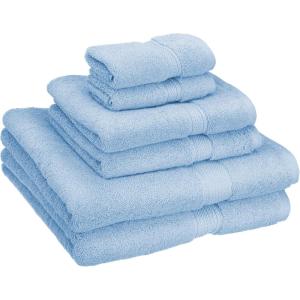 Superior Egyptian Cotton Solid Towel Set, 6PC, Midnight Blue(Skylark)
