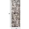 Superior Indoor Area Rug, Cotton Backing, Modern Rugs for Living Room, Hardwood, Kitchen Floors, Dining, Office, Bedroom, Entry, Distressed Abstract Home Decor, Euphemia Collection, 3′ x 5′, Rust(Euph -Charcoal)