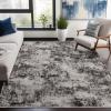 Superior Indoor Area Rug, Cotton Backing, Modern Rugs for Living Room, Hardwood, Kitchen Floors, Dining, Office, Bedroom, Entry, Distressed Abstract Home Decor, Euphemia Collection, 3′ x 5′, Rust(Euph – Beige Brown)