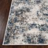 Superior Indoor Area Rug, Cotton Backing, Modern Rugs for Living Room, Hardwood, Kitchen Floors, Dining, Office, Bedroom, Entry, Distressed Abstract Home Decor, Euphemia Collection, 3′ x 5′, Rust(Euph – Blue)