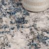 Superior Indoor Area Rug, Cotton Backing, Modern Rugs for Living Room, Hardwood, Kitchen Floors, Dining, Office, Bedroom, Entry, Distressed Abstract Home Decor, Euphemia Collection, 3′ x 5′, Rust(Euph – Blue)