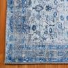 Superior Indoor Area Rug for Living Room, Bedroom, Kitchen/Dining, Office, Unique, Cotton Backed Rugs, Boho Distressed Floral Home Floor Decor, Athena Collection, 3′ 6″ x 5′ 6″, Baby Blue(Anwen – French Blue)
