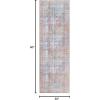Superior Indoor Area Rug for Living Room, Bedroom, Kitchen/Dining, Office, Unique, Cotton Backed Rugs, Boho Distressed Floral Home Floor Decor, Athena Collection, 3′ 6″ x 5′ 6″, Baby Blue(Aja – Berry Red)