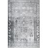 Superior Indoor Area Rug for Living Room, Bedroom, Kitchen/Dining, Office, Unique, Cotton Backed Rugs, Boho Distressed Floral Home Floor Decor, Athena Collection, 3′ 6″ x 5′ 6″, Baby Blue(Simcha – Charcoal)