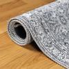 Superior Indoor Area Rug for Living Room, Bedroom, Kitchen/Dining, Office, Unique, Cotton Backed Rugs, Boho Distressed Floral Home Floor Decor, Athena Collection, 3′ 6″ x 5′ 6″, Baby Blue(Athena – Charcoal)