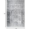 Superior Indoor Area Rug for Living Room, Bedroom, Kitchen/Dining, Office, Unique, Cotton Backed Rugs, Boho Distressed Floral Home Floor Decor, Athena Collection, 3′ 6″ x 5′ 6″, Baby Blue(Simcha – Charcoal)