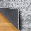 Superior Indoor Area Rug for Living Room, Bedroom, Kitchen/Dining, Office, Unique, Cotton Backed Rugs, Boho Distressed Floral Home Floor Decor, Athena Collection, 3′ 6″ x 5′ 6″, Baby Blue(Anwen – Charcoal)