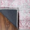 Superior Indoor Area Rug for Living Room, Bedroom, Kitchen/Dining, Office, Unique, Cotton Backed Rugs, Boho Distressed Floral Home Floor Decor, Athena Collection, 3′ 6″ x 5′ 6″, Baby Blue(Aja – Magenta)