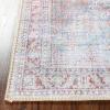 Superior Indoor Area Rug for Living Room, Bedroom, Kitchen/Dining, Office, Unique, Cotton Backed Rugs, Boho Distressed Floral Home Floor Decor, Athena Collection, 3′ 6″ x 5′ 6″, Baby Blue(Aja – Berry Red)