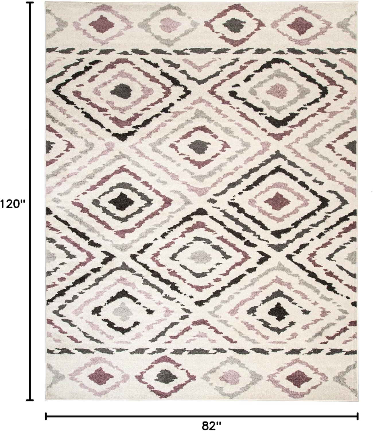 imageSUPERIOR Sahara Indoor Area Rug Home Decor for Living Room Kitchen Bedroom Entryway Dining Office Dorm Hardwood Floor Throw  5ft x 8ft SorbetSorbet