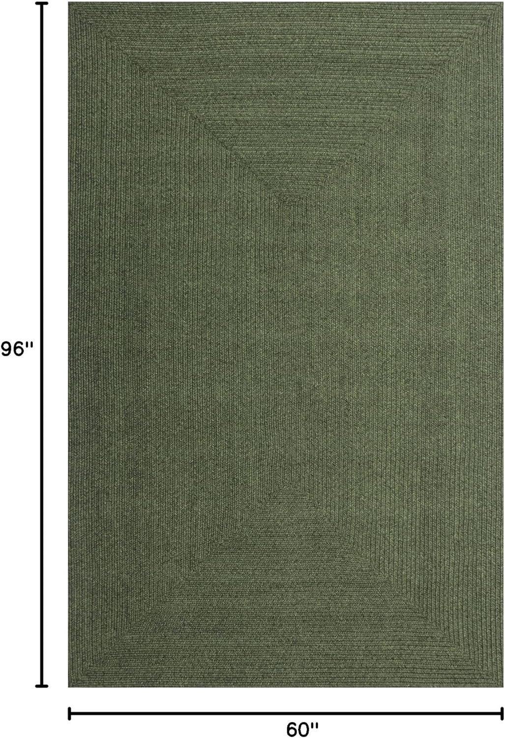imageSuperior IndoorOutdoor Area Rug Reversible Braided Floor Decor for Living Room Kitchen Patio Front Porch Modern Boho Farmhouse Rugs Hardwood Bedroom Accessories 5 x 8 Green
