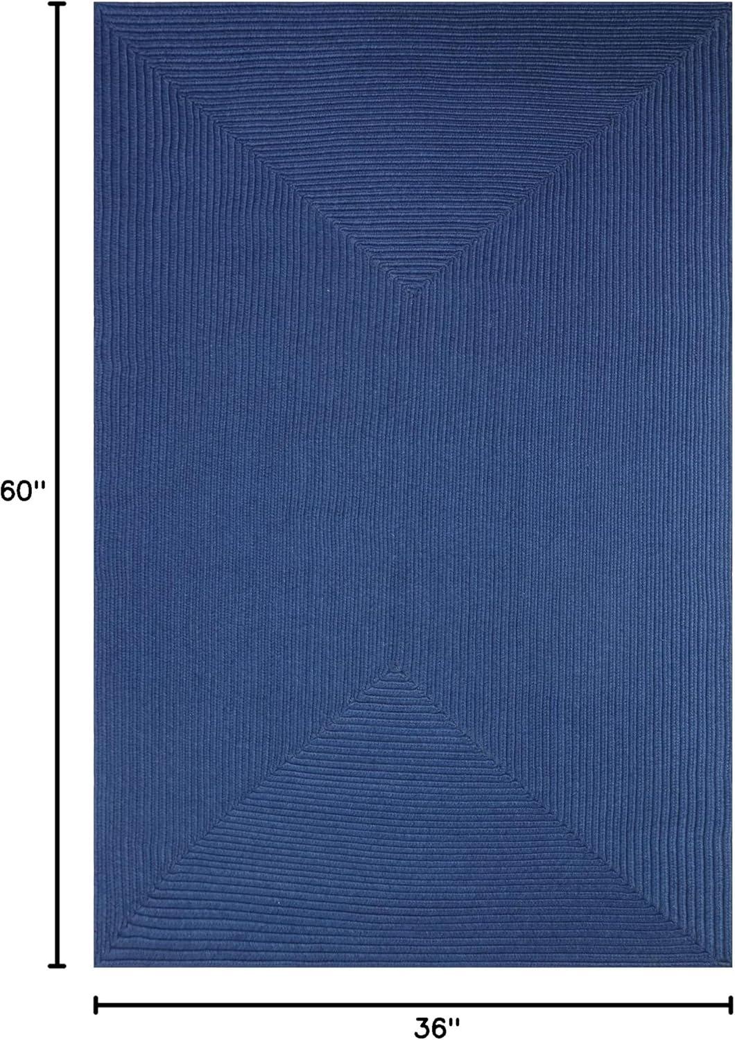 imageSuperior IndoorOutdoor Area Rug Reversible Braided Floor Decor for Living Room Kitchen Patio Front Porch Modern Boho Farmhouse Rugs Hardwood Bedroom Accessories 3 x 5 Denim Blue