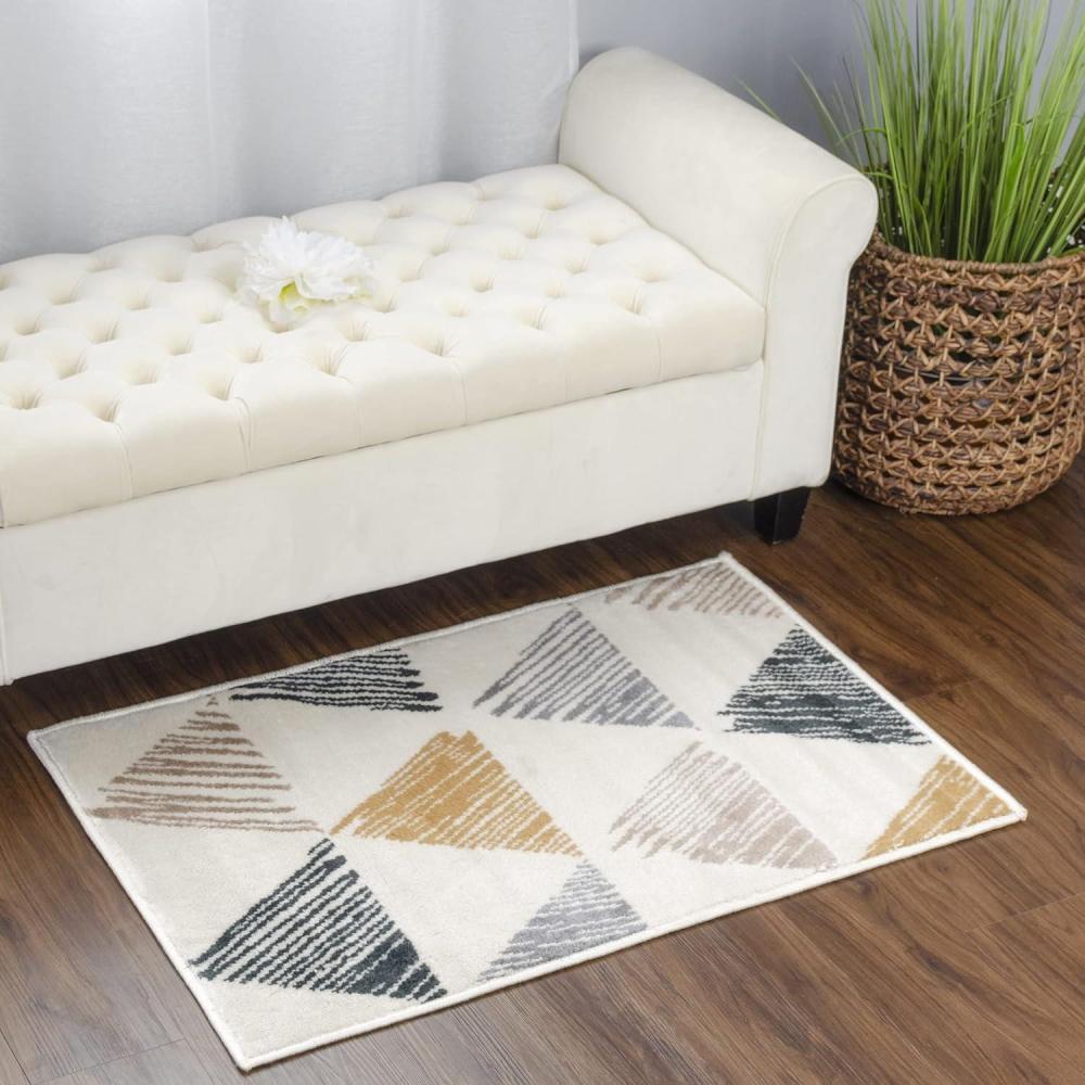 imageSUPERIOR Indoor Small Area Rug Jute Backed Modern Floral Farmhouse Floor Decor Perfect for Hallway Entryway LivingDining Room Bedroom Office Kitchen Amary Collection  8 x 10 GreyBone
