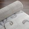 SUPERIOR Indoor 8′ x 10′ Area Rug with Jute Backing, Shabby Chic Floral Decor, Perfect for Living Room, Bedroom, Office, Hallway, Entry, Dorm, Kitchen, Hardwood Floors, Vine Collection, Cream