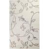 SUPERIOR Indoor 8′ x 10′ Area Rug with Jute Backing, Shabby Chic Floral Decor, Perfect for Living Room, Bedroom, Office, Hallway, Entry, Dorm, Kitchen, Hardwood Floors, Vine Collection, Cream