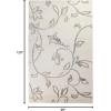 SUPERIOR Indoor 8′ x 10′ Area Rug with Jute Backing, Shabby Chic Floral Decor, Perfect for Living Room, Bedroom, Office, Hallway, Entry, Dorm, Kitchen, Hardwood Floors, Vine Collection, Cream
