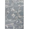 SUPERIOR Indoor Large Area Rug with Jute Backing, Shabby Chic Floral Decor, Perfect for Living Room, Bedroom, Hardwood Floors, Dorm, Office, Entry, Kitchen, Vine Collection, 5′ x 8′, Grey