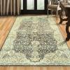 SUPERIOR Indoor Large Area Rug with Jute Backing, Vintage Oriental Traditional Floor Décor for Living Room, Kitchen, Dining Room, Entryway, Hallway, Hardwood Floors, Lumen Collection 6′ x 9′ -Cream(Cream)