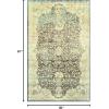 SUPERIOR Indoor Large Area Rug with Jute Backing, Vintage Oriental Traditional Floor Décor for Living Room, Kitchen, Dining Room, Entryway, Hallway, Hardwood Floors, Lumen Collection 6′ x 9′ -Cream(Cream)