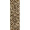 SUPERIOR Indoor Runner Area Rug with Jute Backing, Modern Floor Decor for Home Hallway, Living Room, Floor Cover, Entryway, Bedroom, Farmhouse Southwestern Diamonds