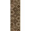 SUPERIOR Indoor Runner Area Rug with Jute Backing, Modern Floor Decor for Home Hallway, Living Room, Floor Cover, Entryway, Bedroom, Farmhouse Southwestern Diamonds – 2’7″x8′, Slate