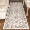 SUPERIOR Indoor Runner Rug Perfect for Hallways, Entryway, Office, Living/Dining Room, Kitchen, Hardwood, Tile, Jute Backed, Floral Paisley Rustic Decor, Jacinda Collection – 8ft x 10ft, Tan(Tan)