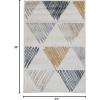 SUPERIOR Indoor Small Area Rug, Jute Backed, Modern Floral Farmhouse Floor Decor, Perfect for Hallway, Entryway, Living/Dining Room, Bedroom, Office, Kitchen, Amary Collection – 8′ x 10′, Grey(Bone)