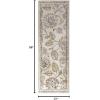 SUPERIOR Indoor Small Area Rug, Jute Backed, Modern Floral Farmhouse Floor Decor, Perfect for Hallway, Entryway, Living/Dining Room, Bedroom, Office, Kitchen, Amary Collection – 8′ x 10′, Grey(Grey)