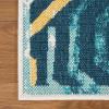 SUPERIOR Waimea Indoor Outdoor Runner Rug, Perfect for Patio, Poolside, Backyard, Playroom, Kitchen, Bedroom, Dining Room, Entryway, Mudroom, Modern Geometric Floor Cover, 2′ 7″ x 8′, Navy Blue-Cream