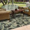 Superior Aldaine Indoor Outdoor Area Rug, Perfect for Patio, Poolside, Backyard, Playroom, Kitchen, Bedroom, Dining Room, Entryway, Mudroom, Vintage Damask Floor Cover, 5′ 6″ x 8′, Multicolor(Teal – Z)
