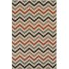 Superior Chevron Indoor Outdoor Area Rug, Modern Aesthetic, Floor Cover for Patio, Poolside, Playroom, Kitchen, Bedroom, Dining Room, Entry, Mudroom, Coastal Zig-Zag Rugs, 5′ x 8′,Brown Multi(Brown Multi)