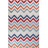 Superior Chevron Indoor Outdoor Area Rug, Modern Aesthetic, Floor Cover for Patio, Poolside, Playroom, Kitchen, Bedroom, Dining Room, Entry, Mudroom, Coastal Zig-Zag Rugs, 5′ x 8′,Brown Multi(Ivory Multi)