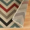 Superior Chevron Indoor Outdoor Area Rug, Modern Aesthetic, Floor Cover for Patio, Poolside, Playroom, Kitchen, Bedroom, Dining Room, Entry, Mudroom, Coastal Zig-Zag Rugs, 5′ x 8′,Brown Multi(Brown Multi)