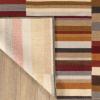 Superior Glenrowan Striped Outdoor Area Rug for Backyard Retreat, Beach House, Urban Garden, Patio, Veranda, Terrace, Washable Rugs, Pre-Coated Backing, Arden Kids Collection, 5′ x 8′, Gray(Multi-colored)