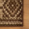 Superior Indoor Area Rug, Jute Backing, Color Block Patchwork Rugs For Entry, Living Room, Kitchen Floors, Bedroom, Office Floor Cover, Diamond Striped Eclectic Rug, Dorset Collection, 8′ x 10′, Taupe