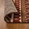 Superior Indoor Area Rug, Jute Backing, Farmhouse Modern Rugs for Entry, Living Room, Kitchen Floors, Bedroom, Office Floor Cover, Geometric Diamond Medallion Rugs, Tampa Collection, 5′ x 8′, Maroon