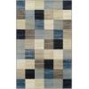 Superior Indoor Area Rug, Jute Backing, Geometric Tile Block Floor Decor for Office, Living Room, Kitchen Floors, Guest or Master Bedroom, Modern Rugs, Rockaway Collection, 9′ x 12′, Majorica Blue